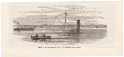 Wreck of the Steamer Batavier in the Thames, near Barking